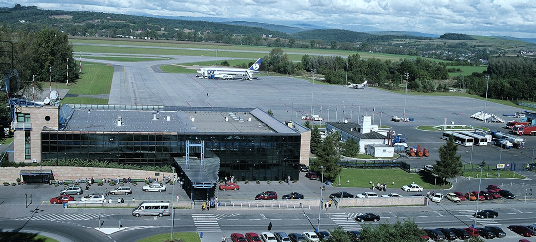 kraków airport dawny terminal historia